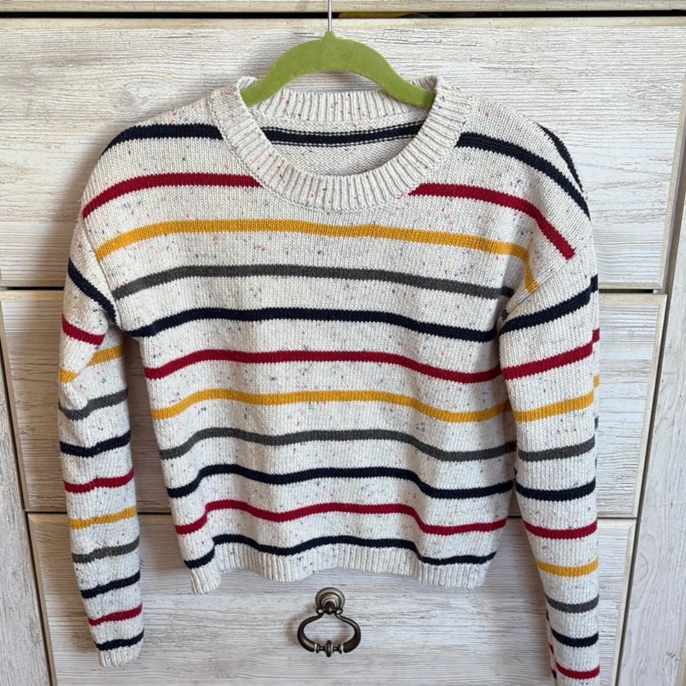 Striped Cropped Women's Sweater